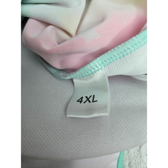 Rainbow Unicorn Print Girls One-Piece Swimsuit With Skirt 4XL - Picture 3 of 5